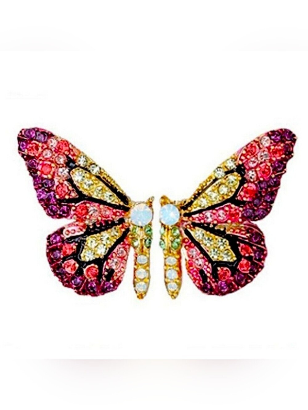 Butterfly Wings Rhinestone Stud Earrings